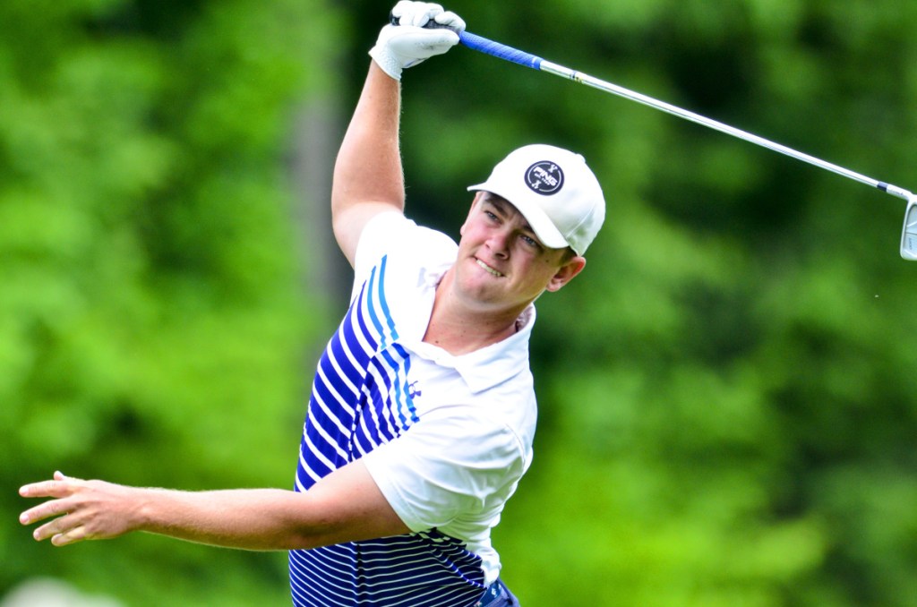 Jack Wyman of South Freeport shot even-par 71 en route to winning the 2018 Maine Amateur Championship at the Belgrade Lakes Golf Club on Thursday. It's the second consecutive Maine Amateur title for Wyman. (Staff photo by Joe Phelan/Kennebec Journal)