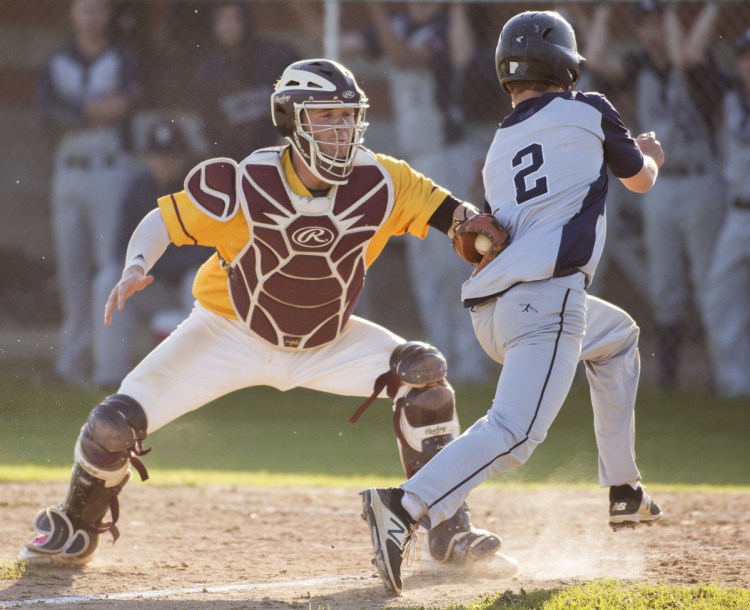 In addition to his prowess as a hitter, Cape Elizabeth's Brendan Tinsman was also regarded as an outstanding defensive catcher during his four years with the Capers.