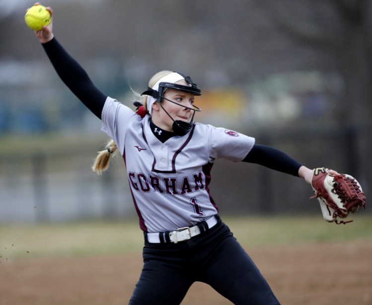 Gorham's Grace McGouldrick struck out 148 batters in 92 innings this season, and posted a 10-5 record with a 1.75 ERA.