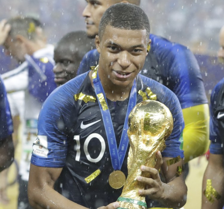 Kylian Mbappe could end up holding the World Cup more than once. He'll be 23 in 2022 and an in-his-prime 27 in 2026.