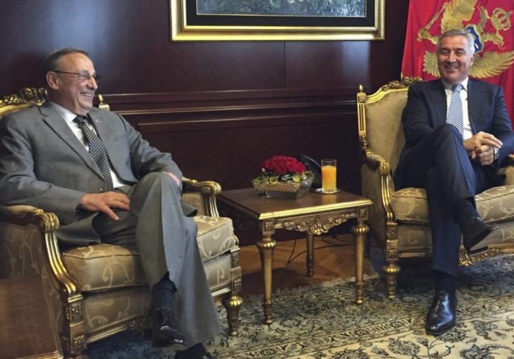 Gov. LePage meets with Montenegro President Djukanovic. "I really hope that our countries, Maine and Montenegro, develop a good economic trade ... we are going to send you some lobster," LePage said Monday. 