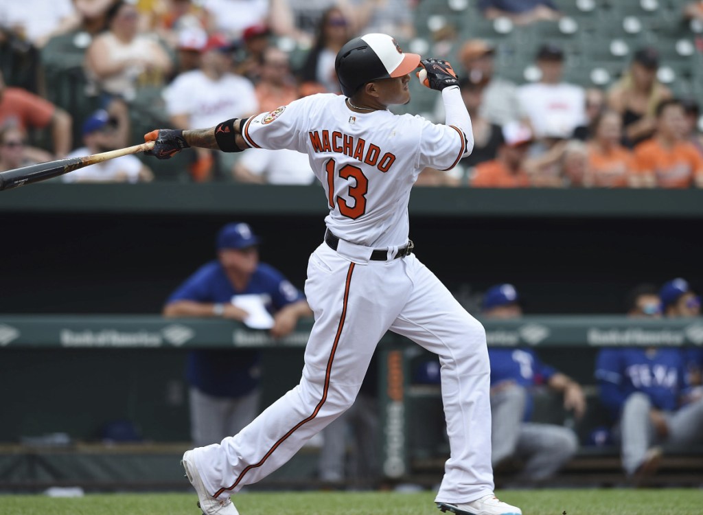 Manny Machado is representing the Orioles in the All-Star Game but may not play for them when the regular season resumes. Machado is among the All-Stars who likely will be traded before the deadline.
