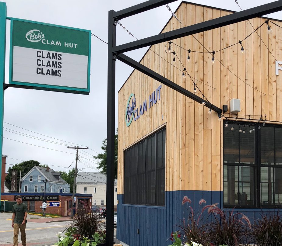 Bob's Clam Hut at the corner of Washington and Cumberland avenues in Portland opened for business Thursday. The restaurant will serve both old favorites and new menu items.