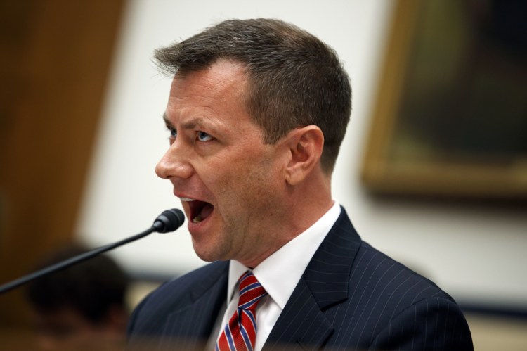FBI agent Peter Strzok testifies at a hearing July 12. A reader says the anti-conservative media are quick to defend those with liberal values.