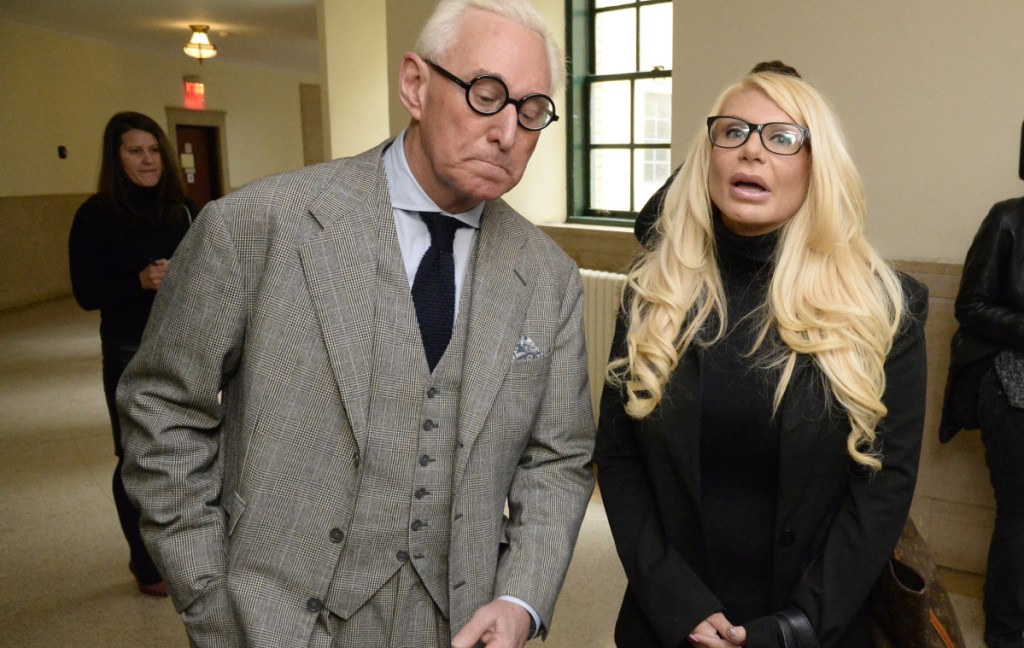 Political consultant Roger Stone and so-called "Manhattan Madam" and former candidate for governor Kristin Davis.