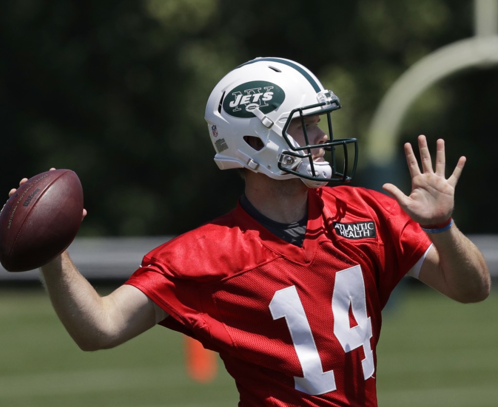 Quarterback Sam Darnold was a holdout on the first day of camp for the New York Jets – the holdup on a deal apparently involves contract language.