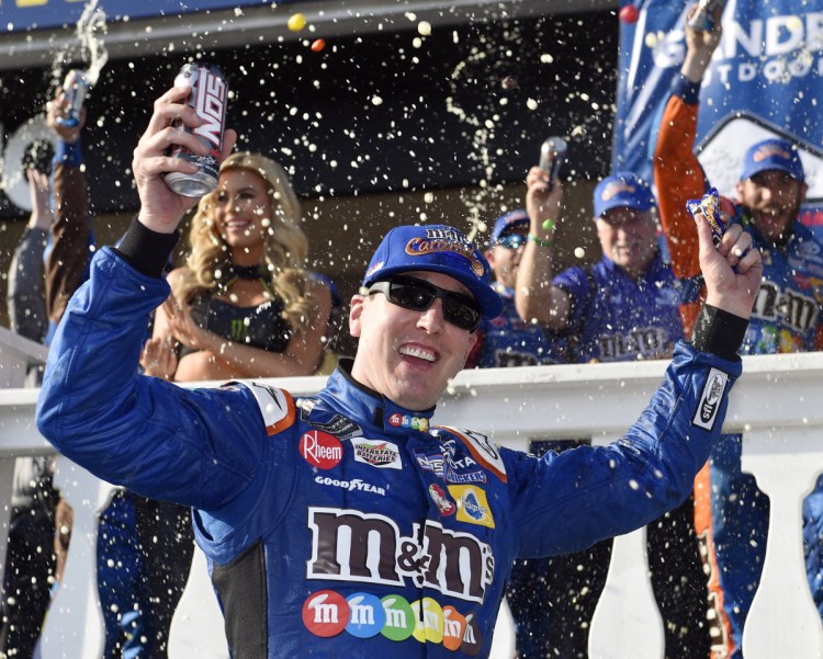 Kyle Busch celebrates at Pocono Raceway on Sunday after his sixth victory of the season and the 49th of his career. Busch has finished fifth or better in eight of his last nine races.
