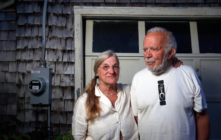 Judith Hopkins and Christopher Hyde of Pownal have experienced a 250 percent increase in electricity bills this year from Central Maine Power Co. They feel that, if anything, their bills should have gone down because they recently installed a higher-efficiency well pump. Hopkins, a plaintiff in the class-action lawsuit against CMP, says she hopes it will prompt the company to fix its metering and billing systems and improve its customer service.