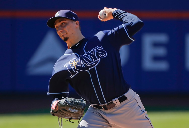 Tampa Bay Rays starting pitcher Blake Snell leads the American League with a 2.09 ERA but was left off the All-Star team when the rosters were announced Sunday night. 
