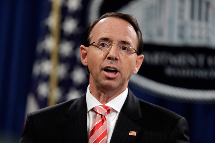  Deputy Attorney General Rod Rosenstein announced Thursday that the government will inform American companies, private organizations and individuals if they are being covertly attacked by foreign actors attempting to affect elections or the political process.