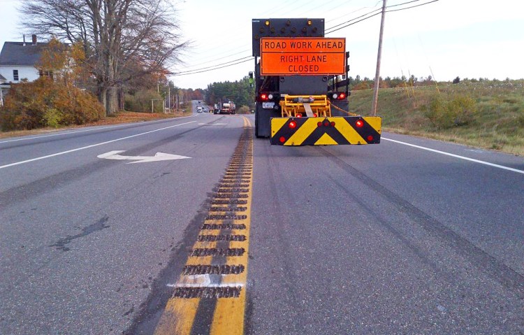 The Maine DOT’s 2018 plan for safety upgrades includes installing more rumble strips in the dividing lines on dangerous roads. 