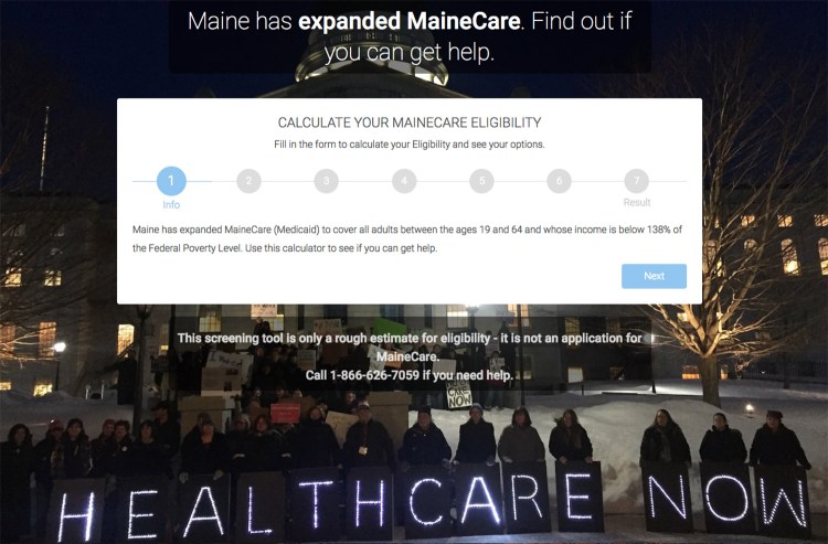 This image shows part of the Maine Equal Justice Partners Medicaid Expansion Guide available online.