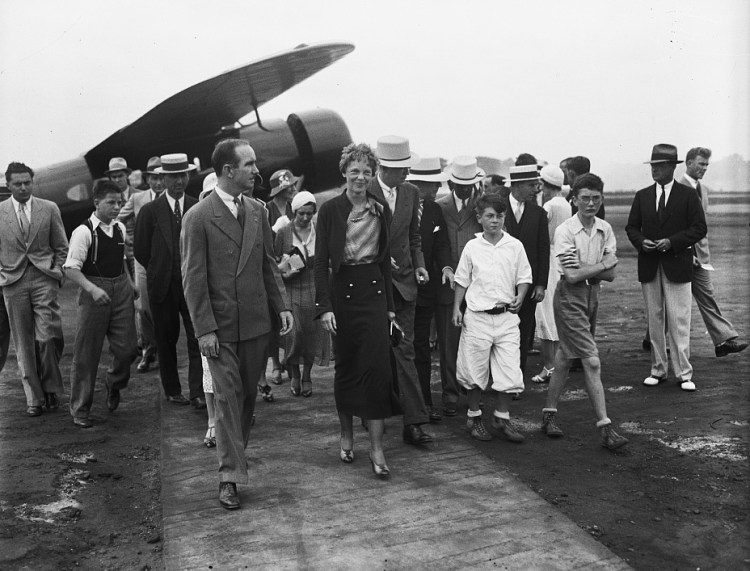 Amelia Earhart shown in 1932 