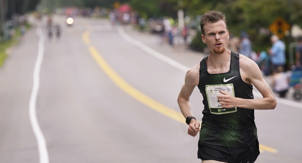Jake Robertson had a commanding lead heading up Route 77.