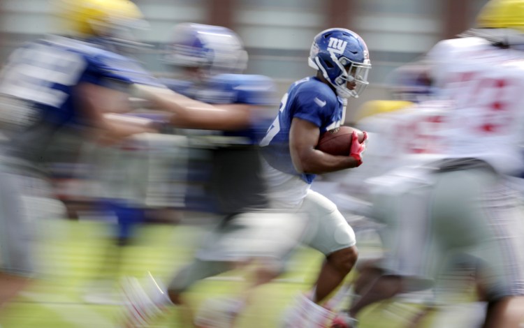 Saquon Barkley was a blur running past defenders at Penn State, and has been doing the same as the No. 2 overall draft choice in training camp for the New York Giants.