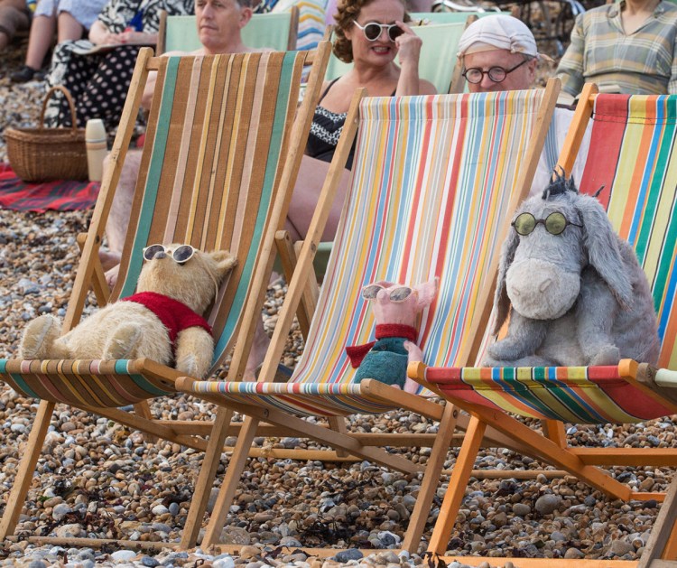 Winnie the Pooh, Piglet and Eeyore relax at the beach in "Christopher Robin." The Chinese government has targeted photos of Pooh that mock President Xi Jinping.
