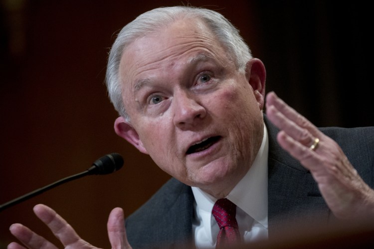 Attorney General Jeff Sessions at a Senate Appropriations Subcommittee hearing in April.
