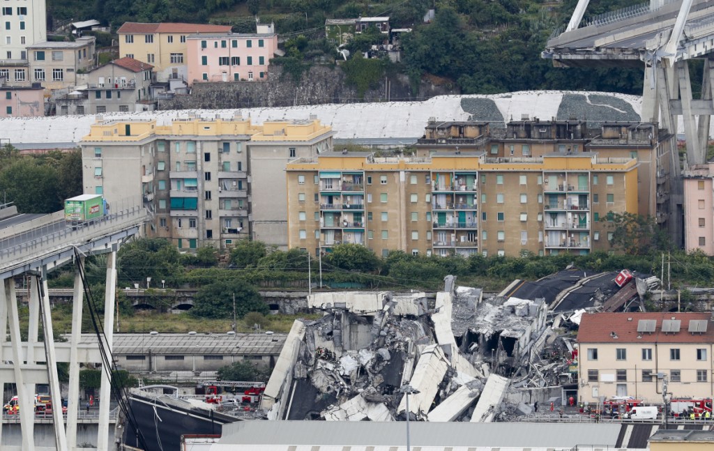 The Morandi Bridge, which has stood for five decades, links highway traffic between Italy and France. It's unknown why the structure in Genoa collapsed, but it reflects the state of Italy's infrastructure after two decades of economic woes.