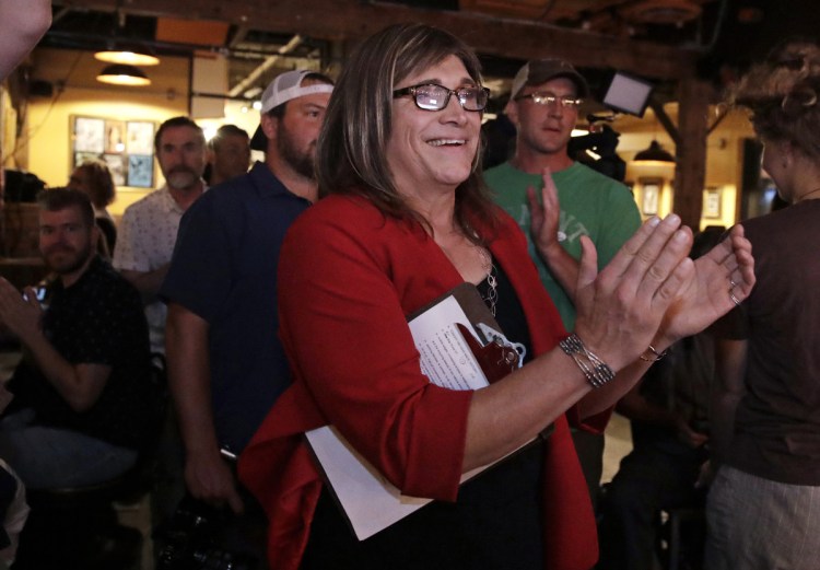 Christine Hallquist, above, will have the chance to be Vermont's first transgender governor. And Connecticut is closer to sending its first black woman to Congress.