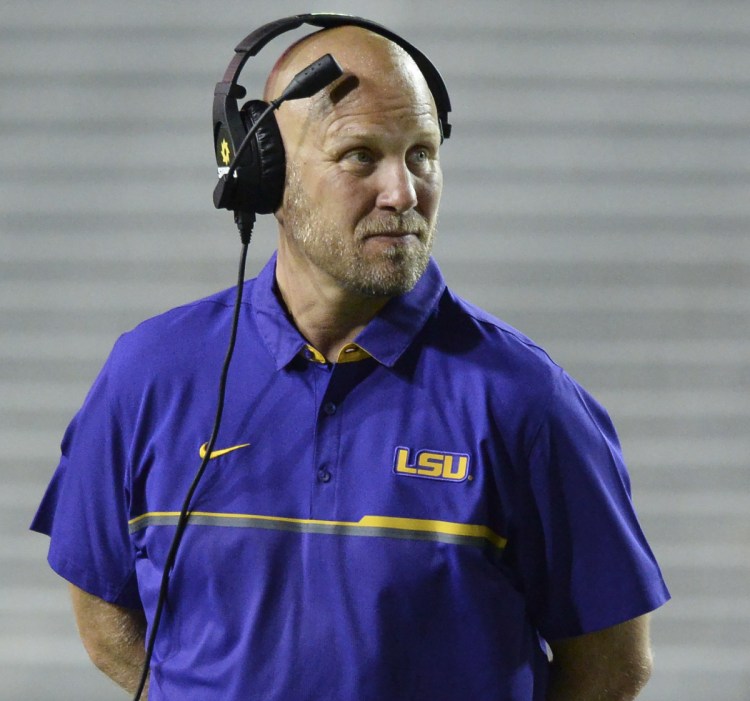 Matt Canada, who was LSU's offensive coordinator last year, is serving as Maryland's interim coach, with DJ Durkin on administrative leave.