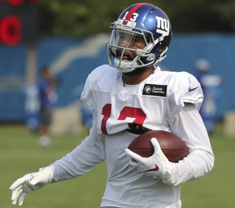 Odell Beckham Jr. of the New York Giants has been running sprints and making sharp cuts while testing the left ankle that was broken 10 months ago. The team won't say if Beckham will play in an exhibition Friday night at Detroit.