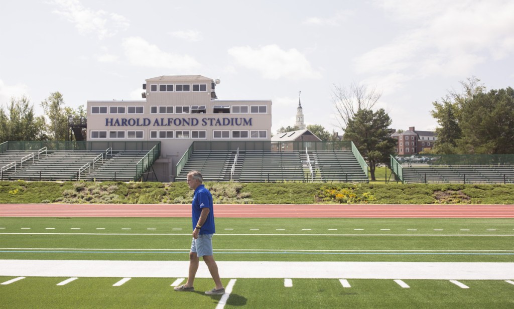 After 29 years coaching at Orono's Alfond Stadium for the University of Maine – six as an assistant, 23 as head coach – Jack Cosgrove has moved on to a different Harold Alfond Stadium, as he enters his first season as head coach of Colby's football program.