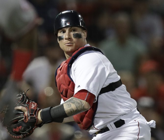 Boston catcher Christian Vazquez has been sidelined since breaking a pinkie in July. He could return to the Red Sox this weekend in Chicago.