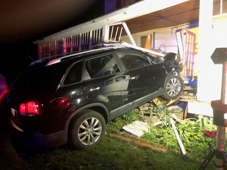 A Connecticut man was charged Sunday with operating under the influence after state police said he crashed his car into a house Sunday night in the Somerset County town of Detroit.