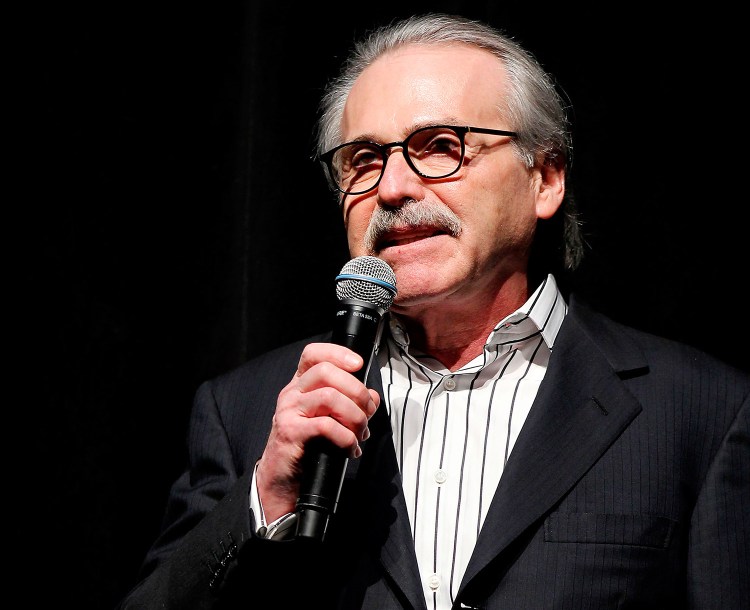 David Pecker, chairman and CEO of American Media, shown in 2014, a longtime friend of the president, offered to help Donald Trump stave off negative stories during the 2016 presidential campaign, court papers filed in the case of Trump's former attorney Michael Cohen say.