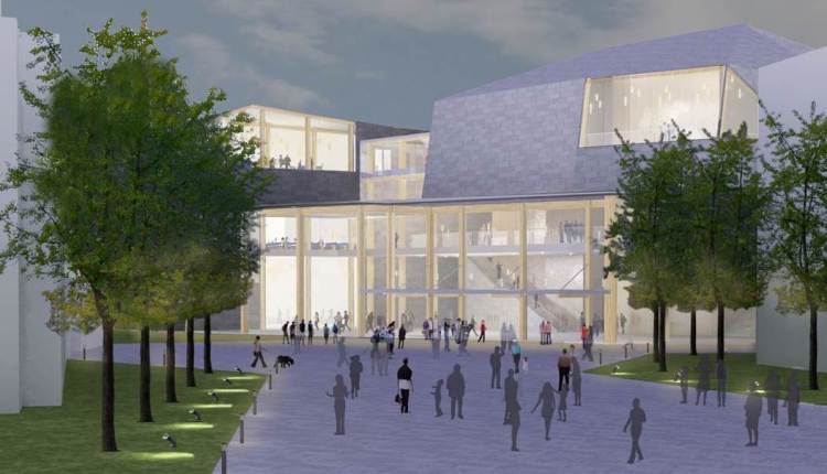An artist’s rendering of what USM's Center for the Arts could look like.
