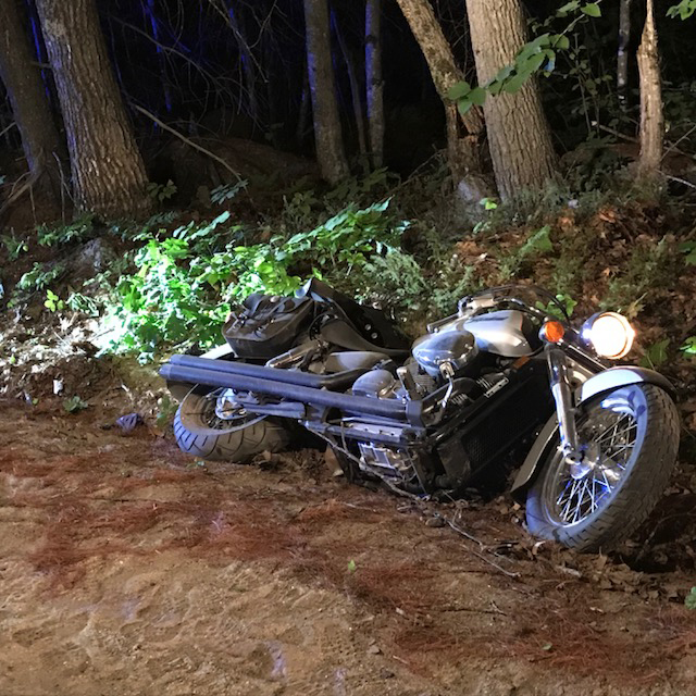 A motorcyclist died Friday night after his motorcycle left Whittemore Road in Oxford. 
