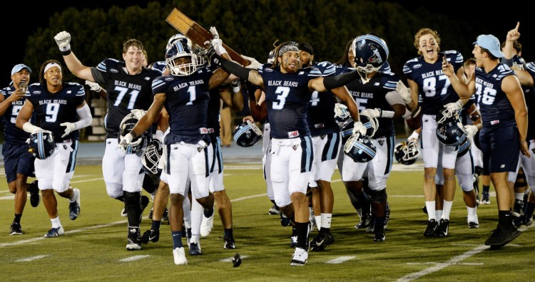 Maine hadn't beaten New Hampshire in football since some of the current players were in grade school. But no matter. The Black Bears dominated in their opener Thursday, celebrated with the Brice-Cowell musket, but are now moving on. A trip to Western Kentucky is next.