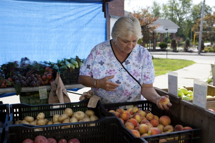 As a participant in the Maine Senior FarmShare Program, Ruth Knight of South Portland receives $50 worth of fresh produce from a farm of her choice – and the farm gets an influx of cash and the opportunity to reach new customers.