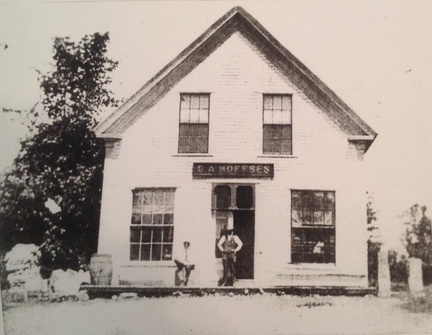 The George Hoffses Store once stood between the homes owned by Tom and Marge Greenleaf and Meredyth and Rick Hertel in Jefferson.