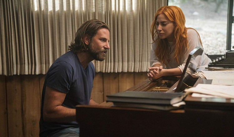 Bradley Cooper and Lady Gaga as Jackson Maine and Ally in "A Star Is Born." Cooper also directs the film, the fourth big-screen production of the story. Previous versions starred Janet Gaynor, Judy Garland and Barbra Streisand.