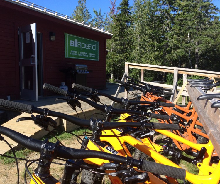 Allspeed Cyclery of Portland set up a satellite location at Sugarloaf ski area this summer, offering a fleet of high-end bikes for rental.