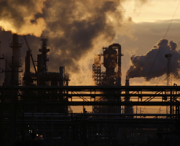 Emissions rise from the Royal Dutch Shell Refinery in Norco, La. Methane is a component of natural gas.