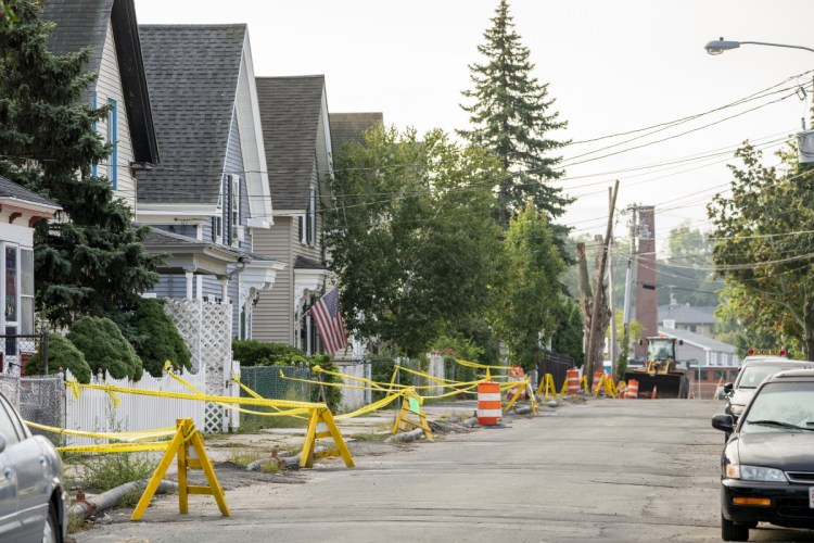 State Street in Lawrence, Mass., shown a day after a natural gas line caused explosions and fires in the city and two neighboring towns. 