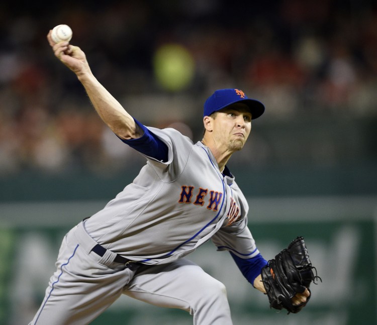 New York starter Jacob deGrom evened his record to 9-9 Friday night by beating the Nationals 4-2. He turned in his 23rd consecutive quality start, lowering his ERA to 1.77.