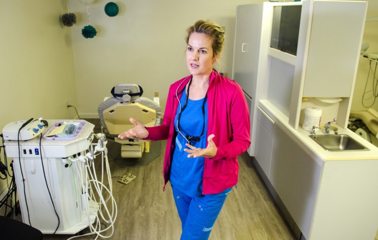Kim Morgan Fitchthorn, an independent dental hygienist, talks about her new business in Winthrop.