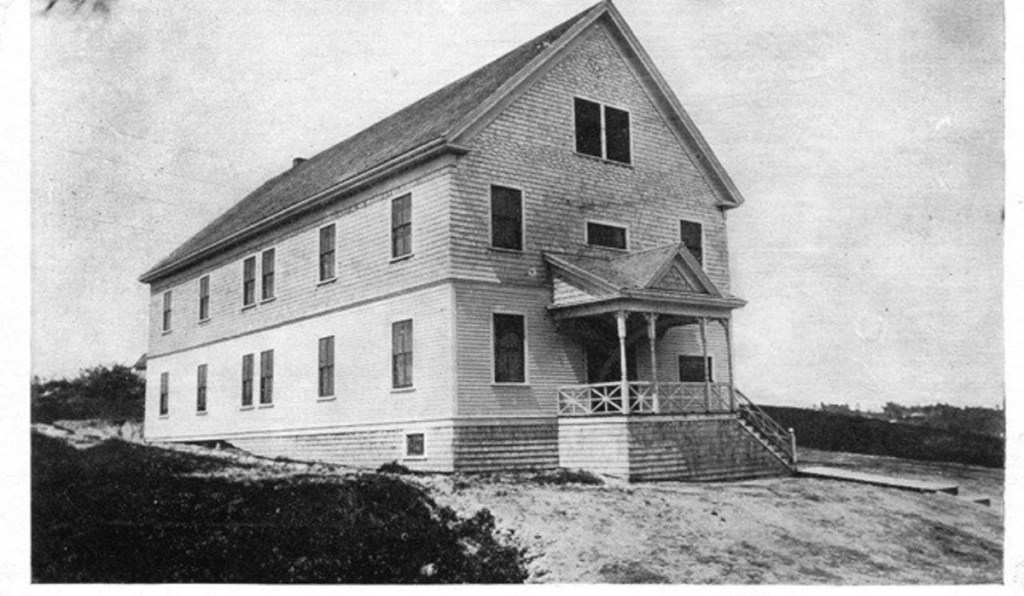 After Sebenoa Hall was dedicated in 1908, Bath-area residents attended events by taking a ferry across the Kennebec River. The building was sold to a private party in 1947 and was used to store rental equipment and antique cars.