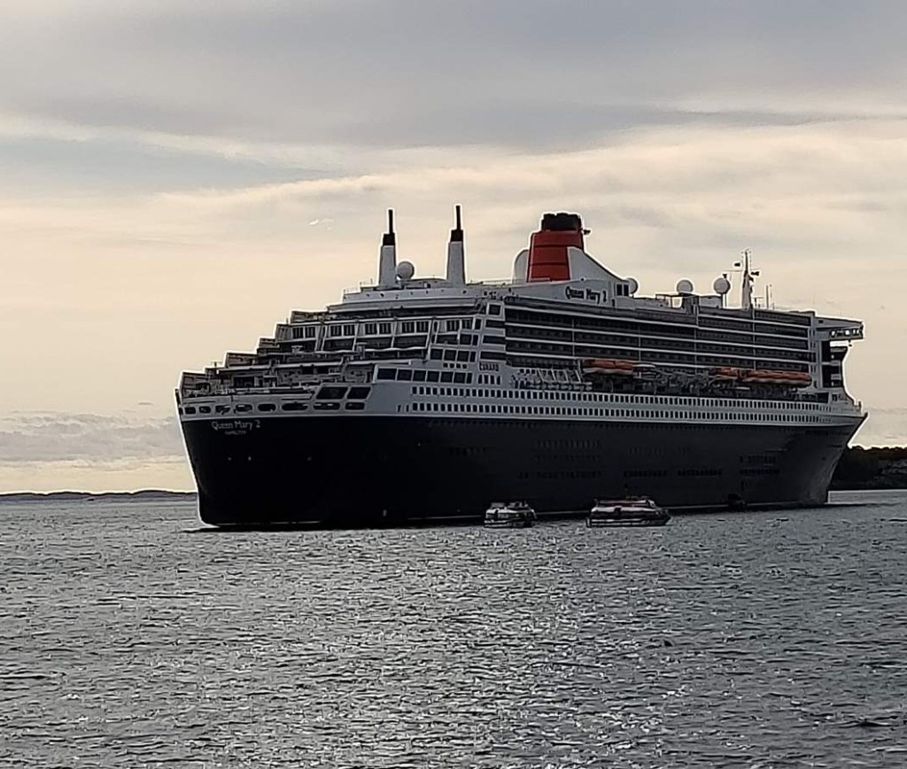 The Queen Mary 2, which can carry almost 2,700 passengers and 1,250 crew members, is one of the largest cruise ships to ever make port in Rockland.