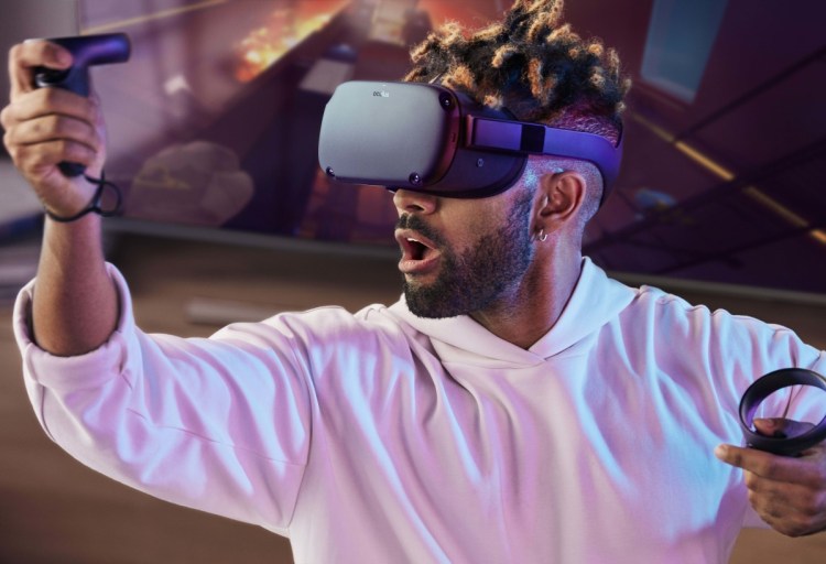 The virtual reality headset Quest is a stand-alone device that won't require a smartphone or a connection to a personal computer to create artificial worlds.