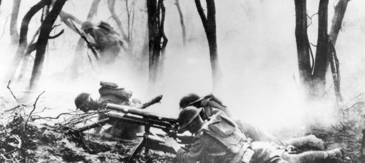 In this Sept. 26, 1918, photo, a U.S. Army 37 mm gun crew mans a position during the Meuse-Argonne Allied offensive in France during World War I. It was America's largest and deadliest battle ever, with 26,000 U.S. soldiers  killed and tens of thousands wounded.