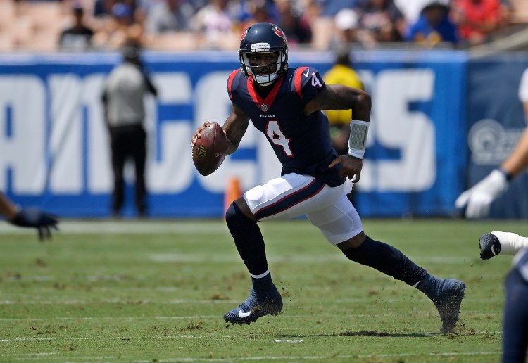 Deshaun Watson makes his return for the Houston Texans against the New England Patriots on Sunday. Watson suffered a season-ending injury in November. 