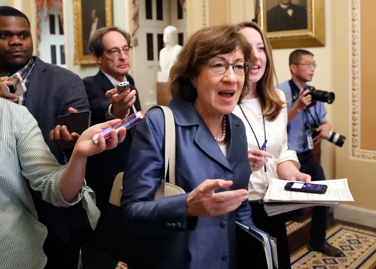 Sen. Susan Collins, R-Maine, said Monday that she supports a broader investigation of Supreme Court nominee Brett Kavanaugh.