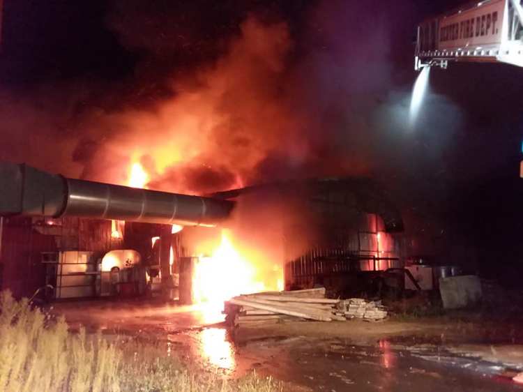 Crews from more than 20 fire departments fought the blaze Wednesday night at the Corinth Wood Pellets plant.