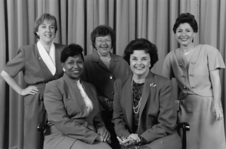 Among the women elected to the Senate in 1992 were, clockwise from upper left, Patty Murray, D-Washington, Barbara A. Mikulski, D-Maryland, Barbara Boxer, D-California, Dianne Feinstein, D-California, and Carol Moseley Brown, D-Illinois.