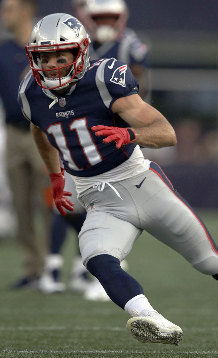 Wide receiver Julian Edelman, who missed last season with an injury, is a welcome return to the Patriots after a suspension.