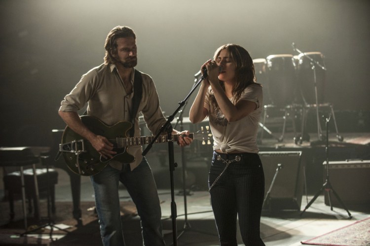 Bradley Cooper and Lady Gaga in a scene from the latest reboot of "A Star Is Born," Cooper's directorial debut.